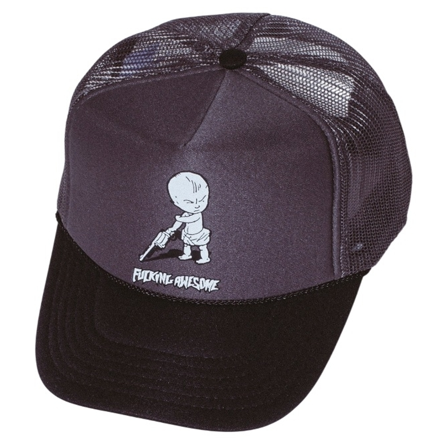 Gorra Fucking Awesome Gun baby trucker Grey