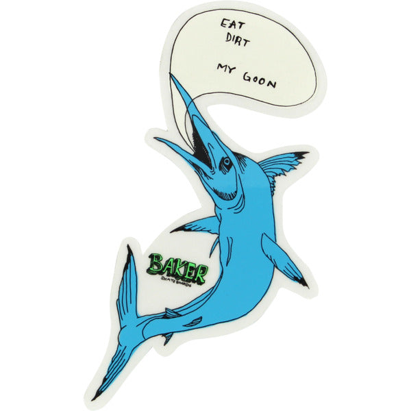 Sticker Baker Skateboards Kevin "Spanky" Long Fish Talk Skate