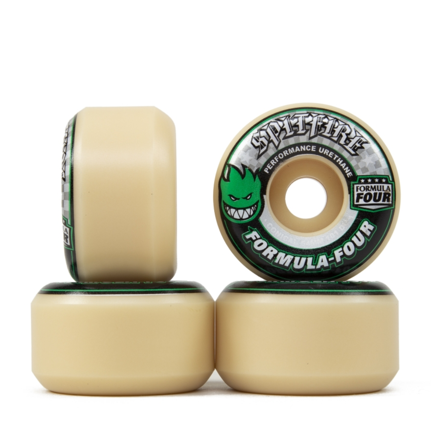 Llantas Spitfire F4 Conical Green Print - 53, 54, 56mm 101A