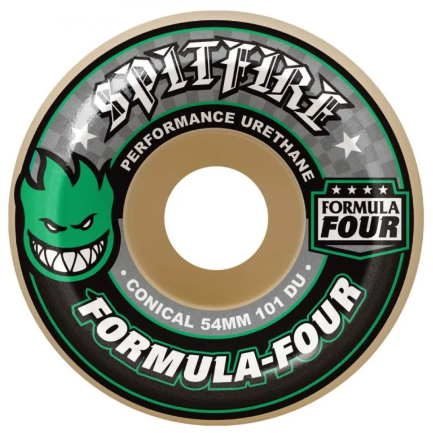 Llantas Spitfire F4 Conical Green Print - 53, 54, 56mm 101A