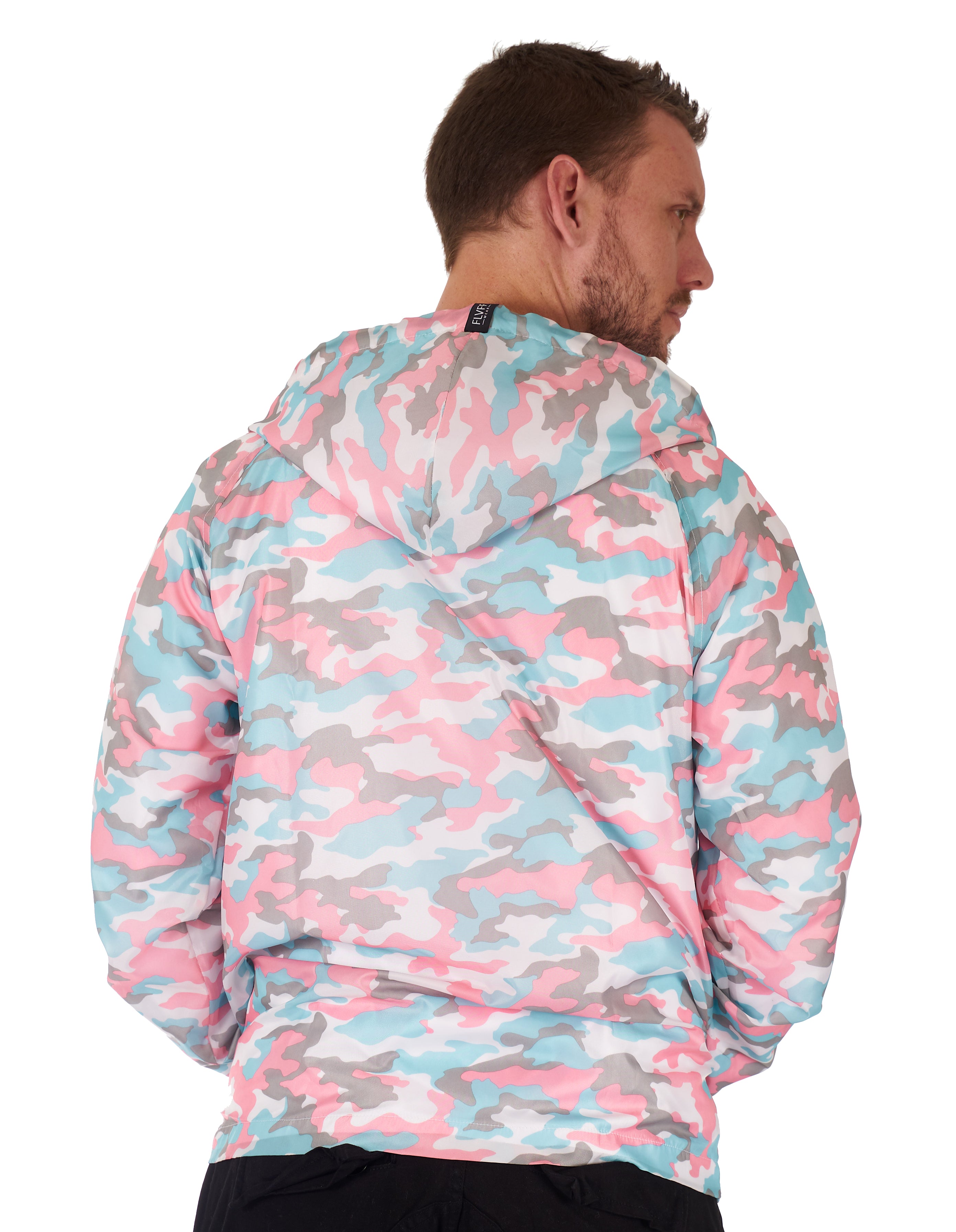 Casaca V-Natural camo pink cortaviento