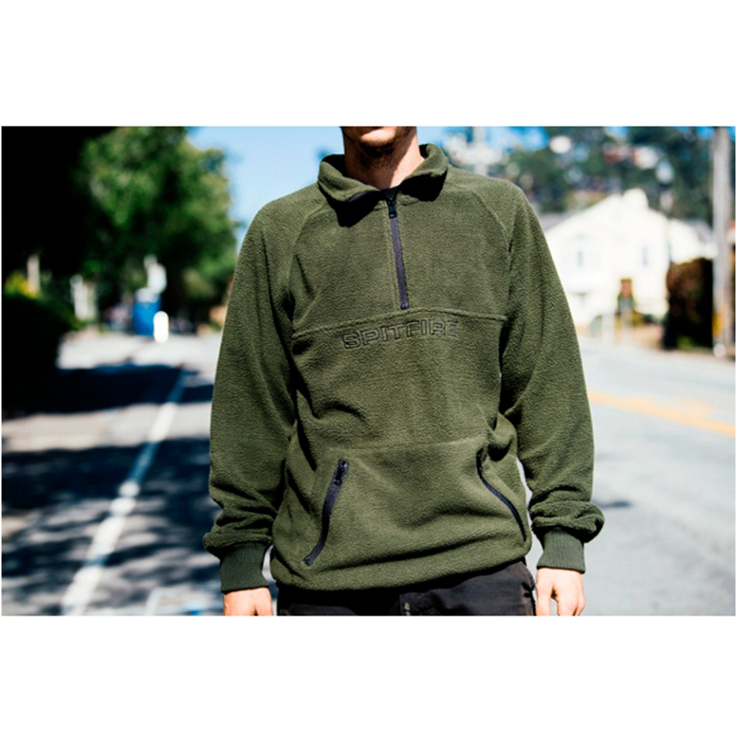 Polera Spitfire - Waller Mock Neck polar green