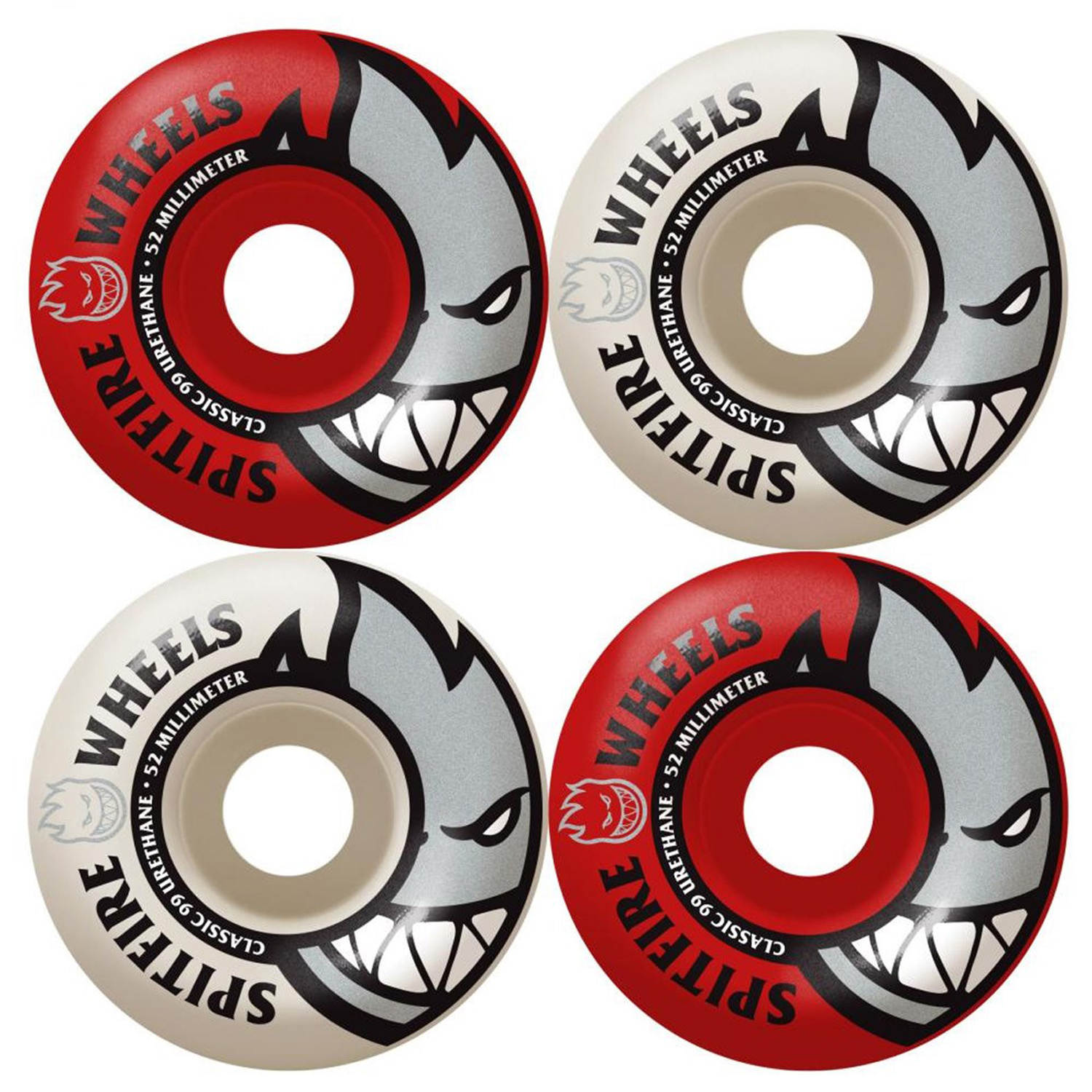 Llantas Spitfire - Bighead Mashup red/wht 53mm