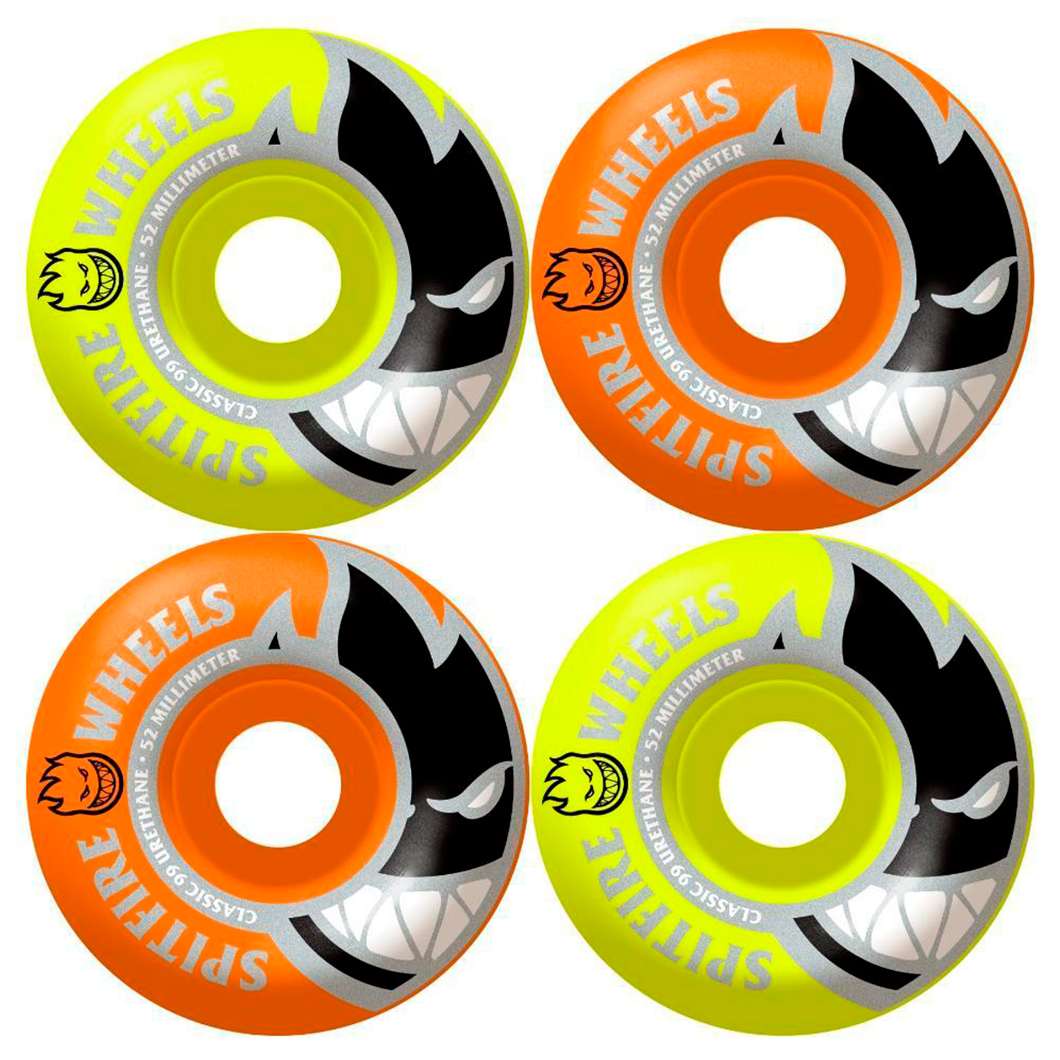 Llantas Spitfire - Bighead Mashup yll/org 53mm