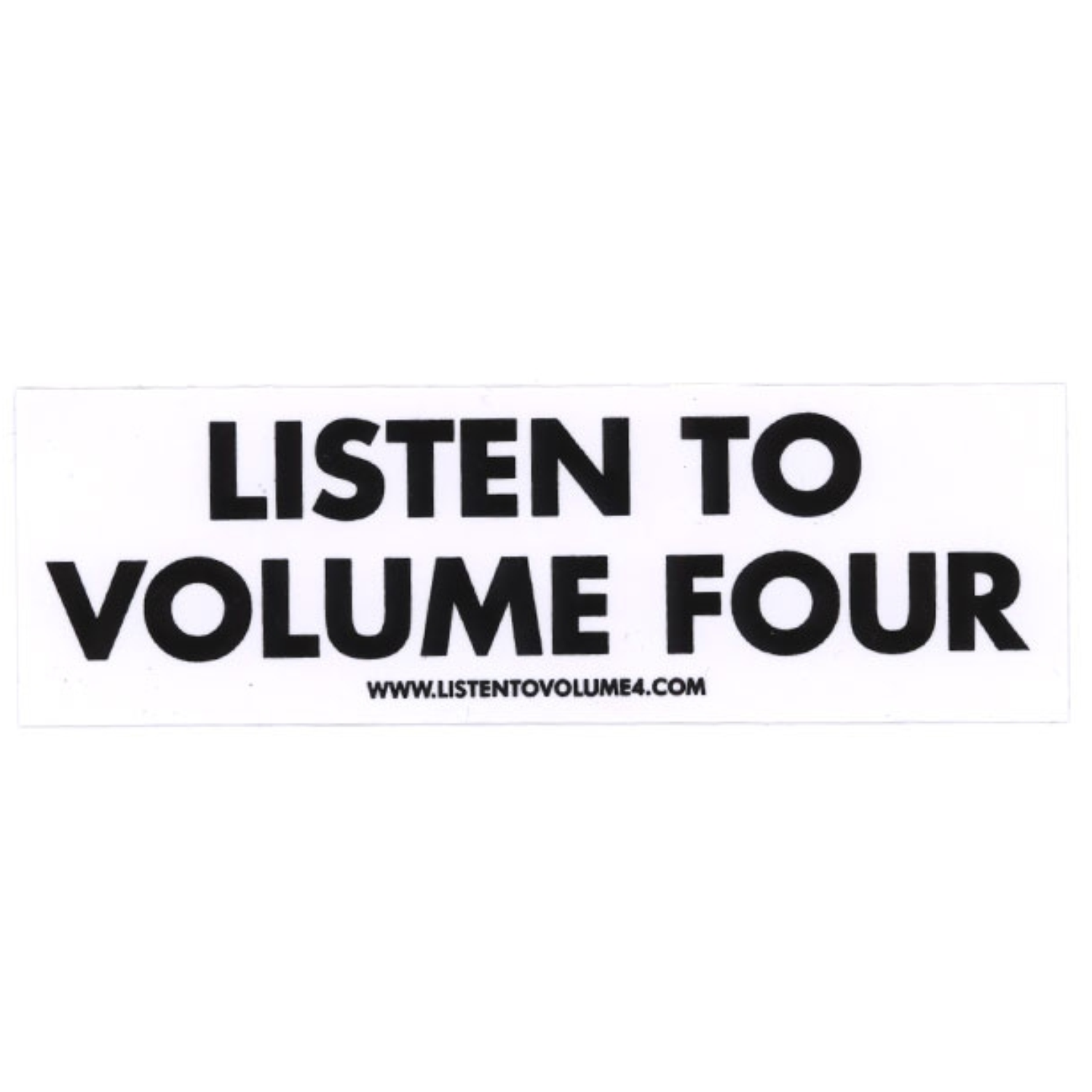 Sticker Vol. 4 - Listen to Volume 4 white