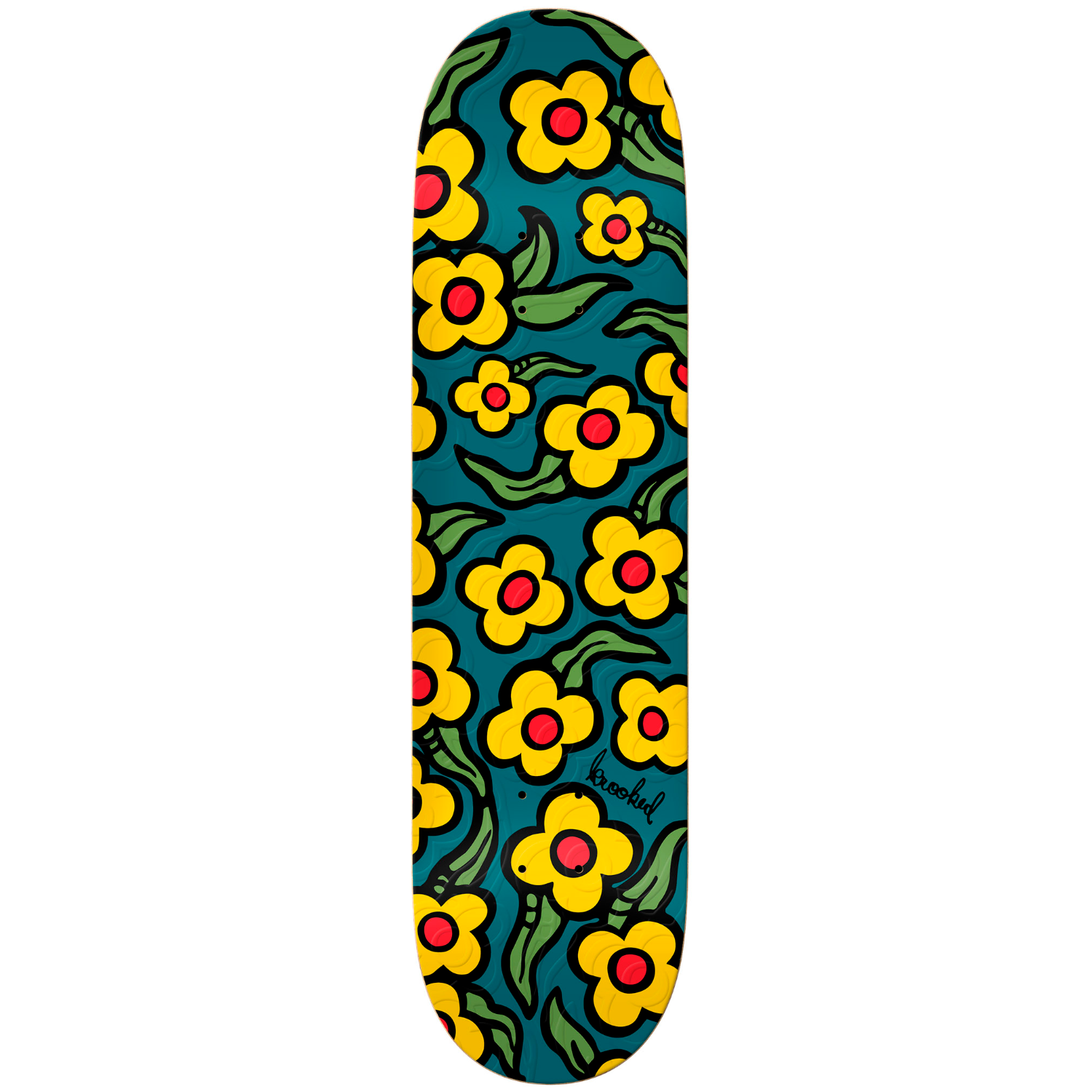 Tabla Krooked Wild Style Flowers - 8.5''