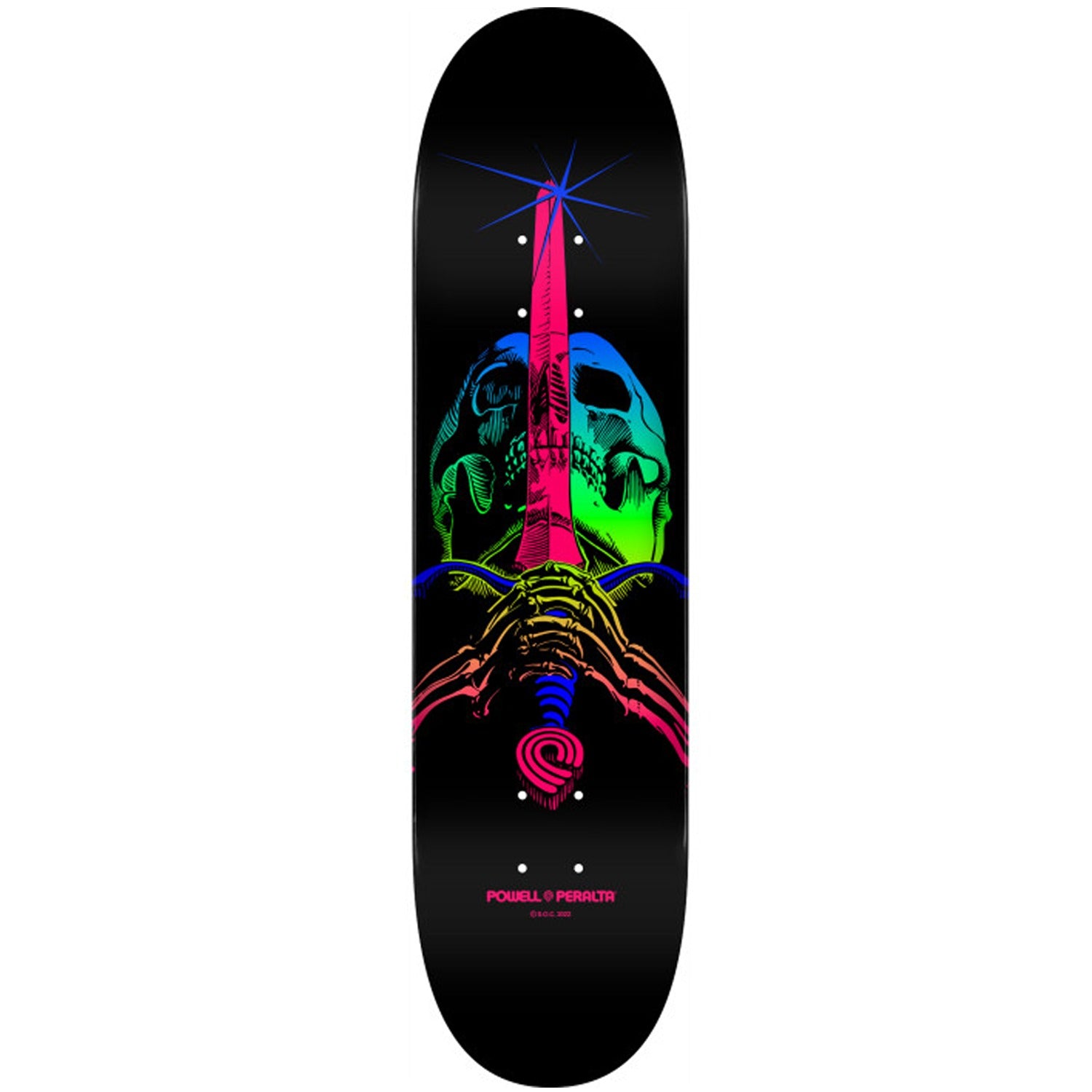 Tabla Powell Peralta Skull And Sword - Green Fade 243 8.25"