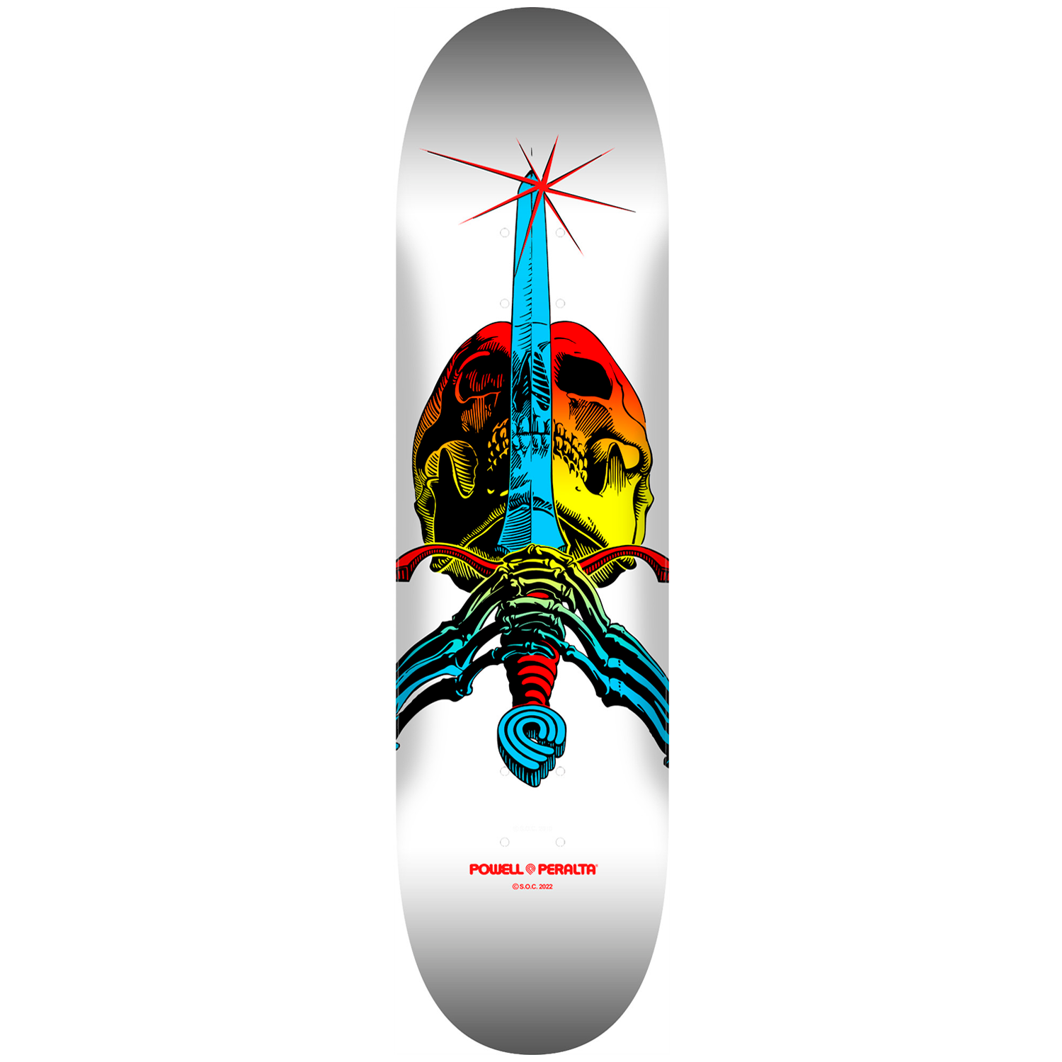 Tabla Powell Peralta Skull & Sword Yellow fade 8.25