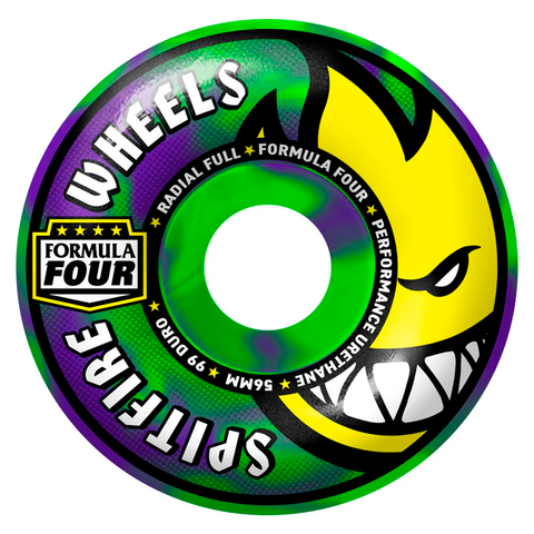 Llantas Spitfire - F4 radial full green purple swirl 99a 56mm