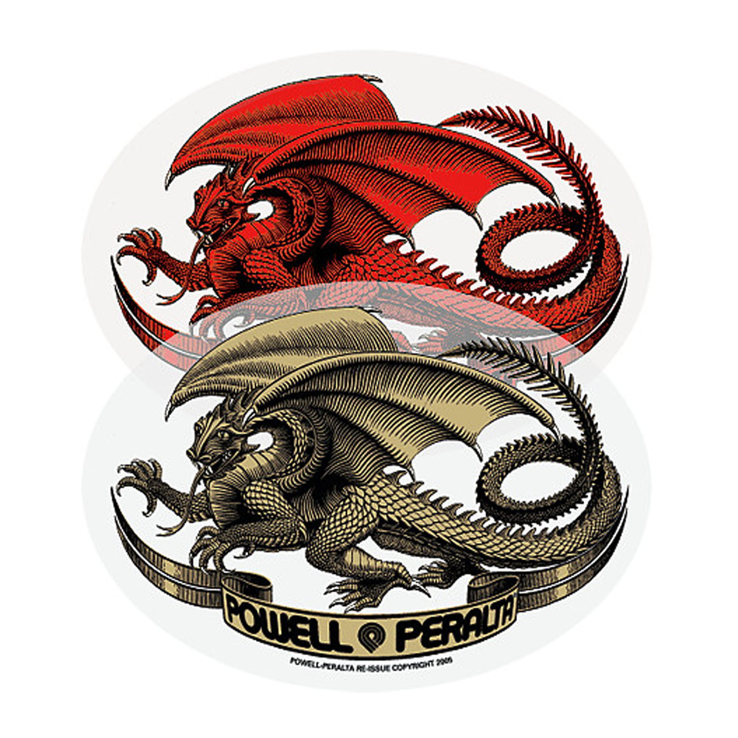 Sticker Powell Peralta Oval dragon 3.5 x 5 pulgadas
