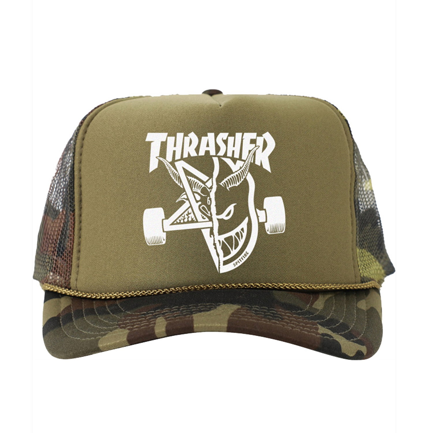 Gorra Thrasher X Spitfire Thrash & burn trucker camo
