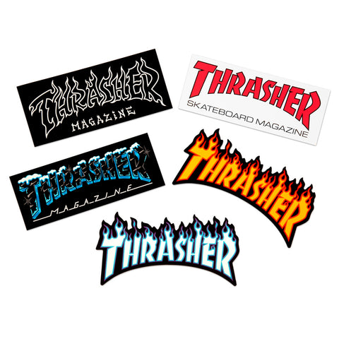 Sticker Thrasher Paquete de 5 unidades
