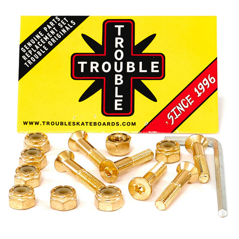 Estoboles Trouble dorados - 1"