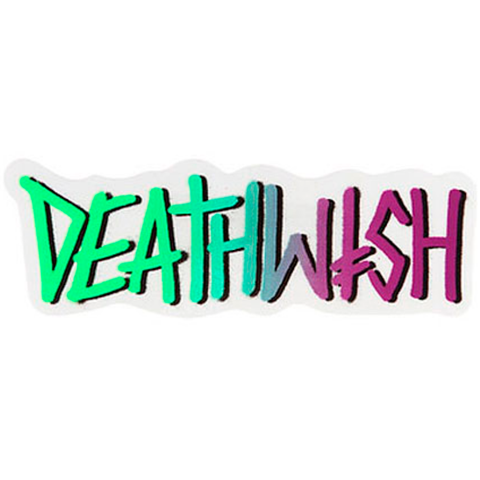 Sticker Deathwish - Death spray green/purple