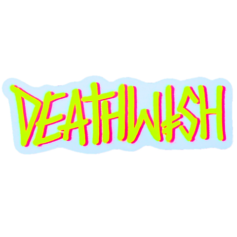Sticker Deathwish - Death spray yellow
