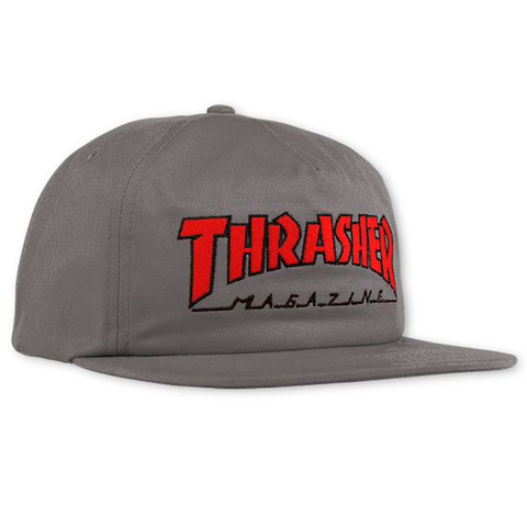 Gorra Thrasher Outlined grey/red