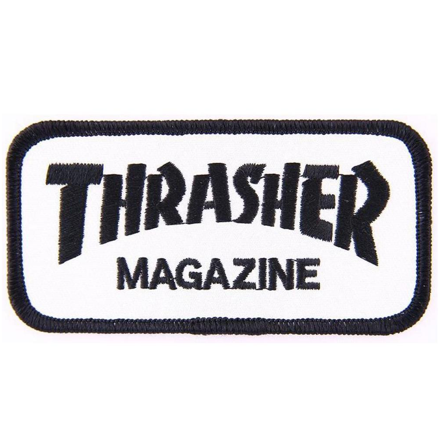 Parche Thrasher Magazine Logo White Black